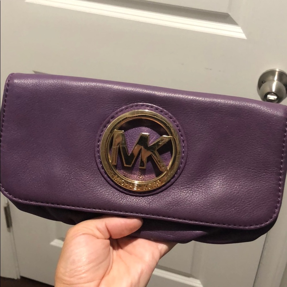 Michale Kors purple clutch